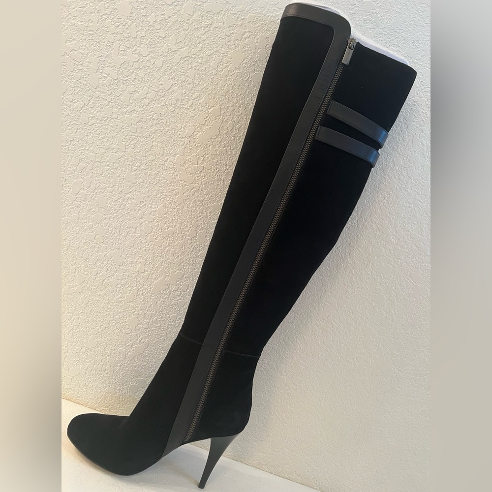 NEW Michael Kors Boots 8-1/2M 8.5M Genuine Suede & Leather OTK Over The Knee - Picture 7 of 16